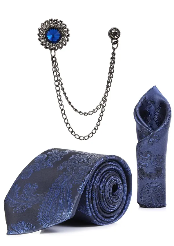 Men_Premium_Tie,_Pocket_Square_&_Brooch_Set_�_Formal,_Jacquard_Self-Design_Available_in_16_Colors