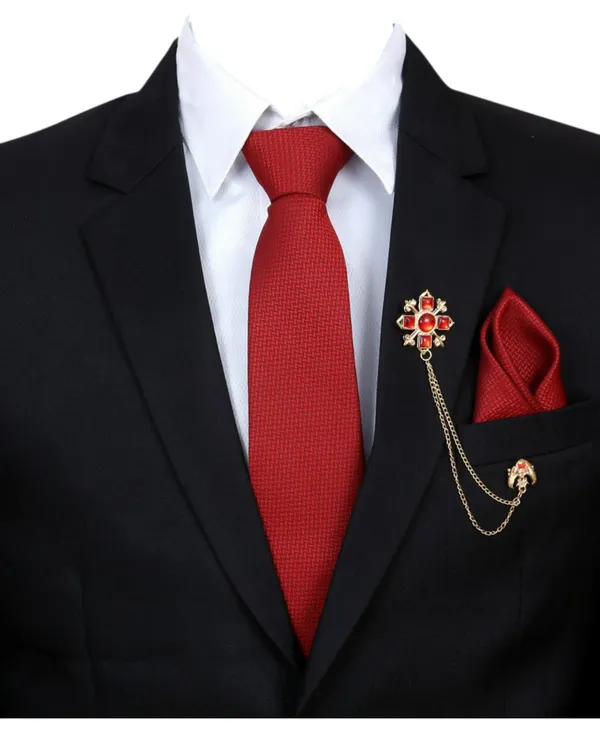 Random_Stripe_Premium_Tie_Combo_Set_for_Men_�_Necktie,_Pocket_Square_&_Royal_Brooch_�_Gift_Box_Included_�_Available_in_9_Elegant_Colors