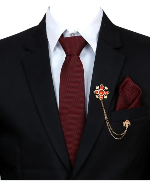Random_Stripe_Premium_Tie_Combo_Set_for_Men_�_Necktie,_Pocket_Square_&_Royal_Brooch_�_Gift_Box_Included_�_Available_in_9_Elegant_Colors