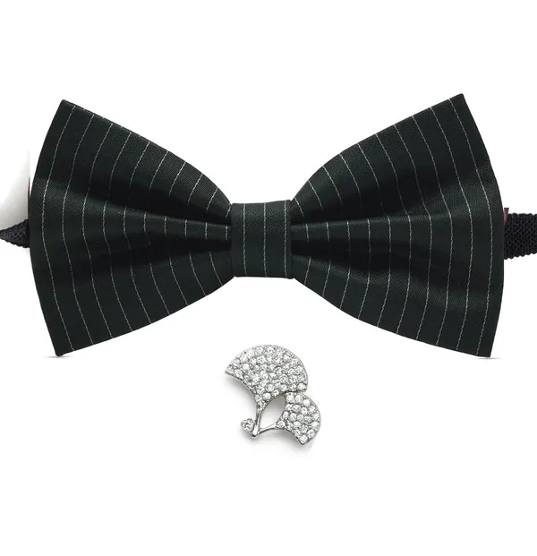 Bow_Tie_With_Stylish_Brooch_For_Men_Self-Lining_Micro_fiber_Febric_Elegant_7_Colors