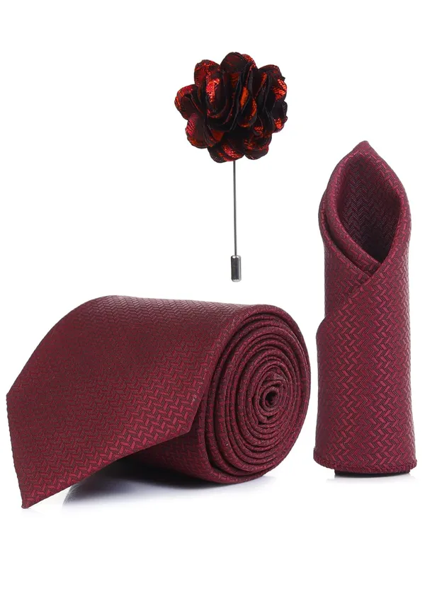 Random_Stripe_Necktie_For_Men_With_Pocket_Square_lapel_Pin_Flowar_(3_Items)