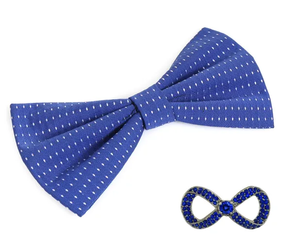 Random_Stripe_Bow_Tie_For_Men_Polka-Dots_Bowtie_With_Brooch