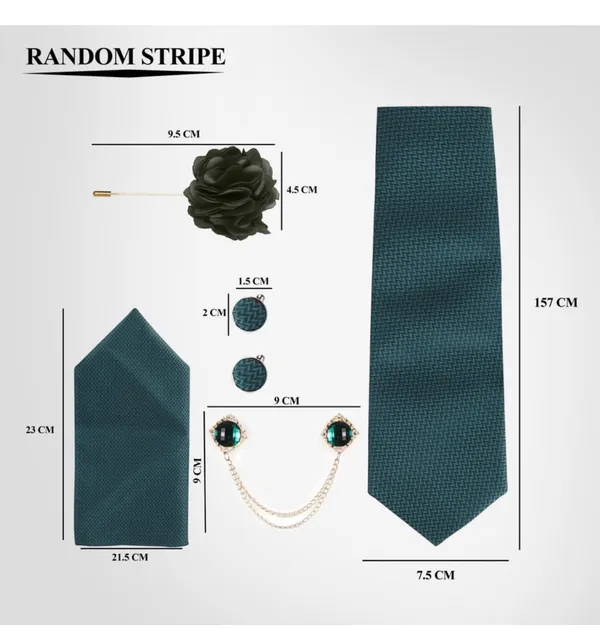 Random_Stripe_Mens_Tie_Set_Solid_Paisley_Silk_Striped_Necktie_for_Men_with_Cufflinks_Tie_and_Pocket_Square_Set_(Pack_of_6)