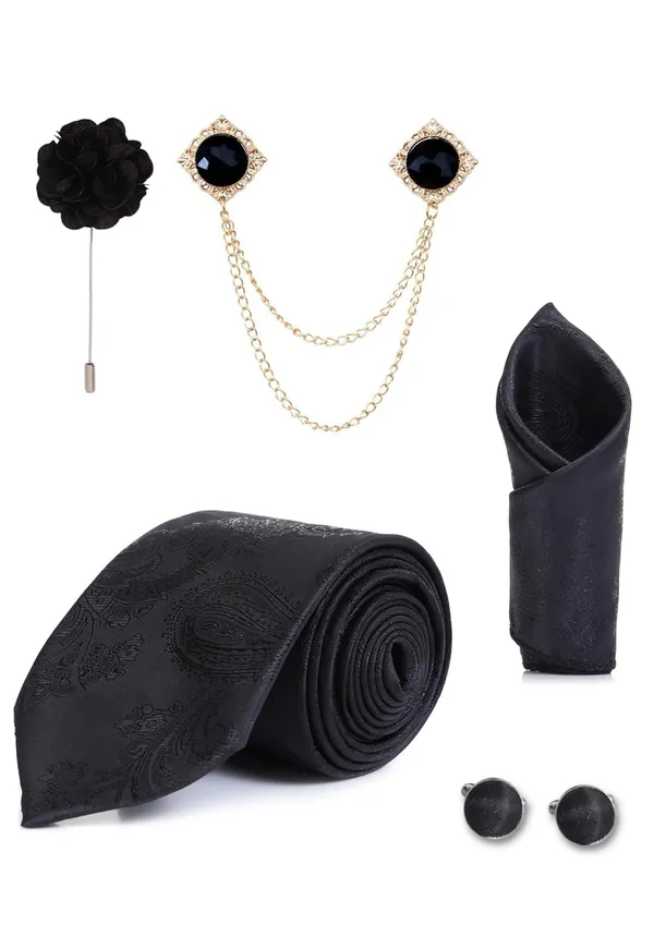 Premium_Men_Navy_Blue_Tie_Combo_Set_|_Necktie,_Pocket_Square,_Brooch,_Lapel_Pin_&_Cufflinks_|_Wedding,_Party_&_Formal_Gift_Set_for_Men_(15_Colors_Available)