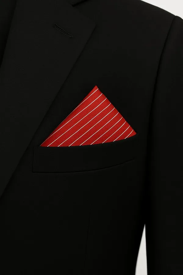 Random_Stripe_Pocket_square_For_Men_Lining_Self_Design_Party_&_weeding_suits_hankey_with_Gifted_Box
