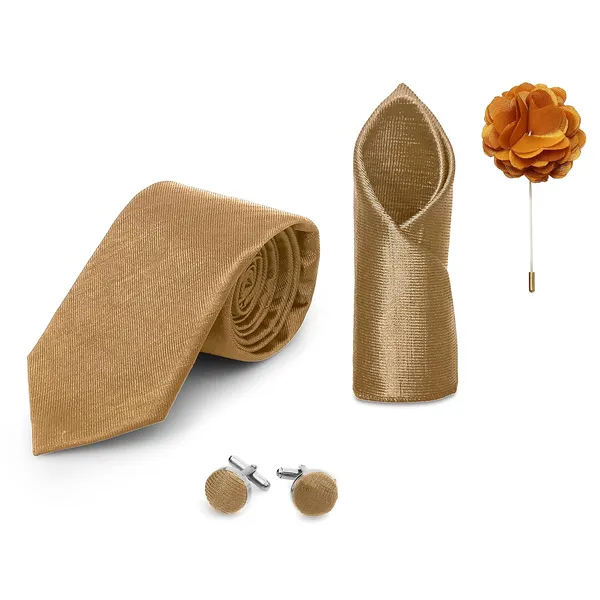 Necktie_Set_For_Men_Complete_Gift_Set_�_Includes_1_Necktie,_1_Pocket_Square,_1_Pair_of_Cufflinks_&_1_Brooch_�_all_in_matching_color.