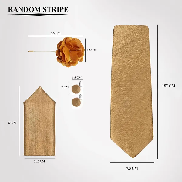 Necktie_Set_For_Men_Complete_Gift_Set_�_Includes_1_Necktie,_1_Pocket_Square,_1_Pair_of_Cufflinks_&_1_Brooch_�_all_in_matching_color.