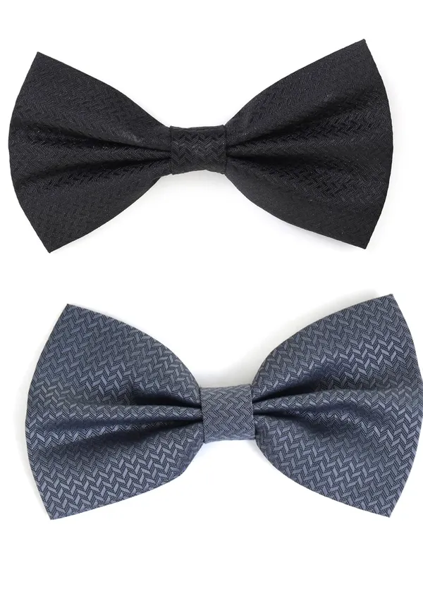 Premium_Satin_Bow_Tie_for_Men_�_Pre-Tied_Adjustable_Bow_Tie_Set_Two_Bowties_Different_Colors