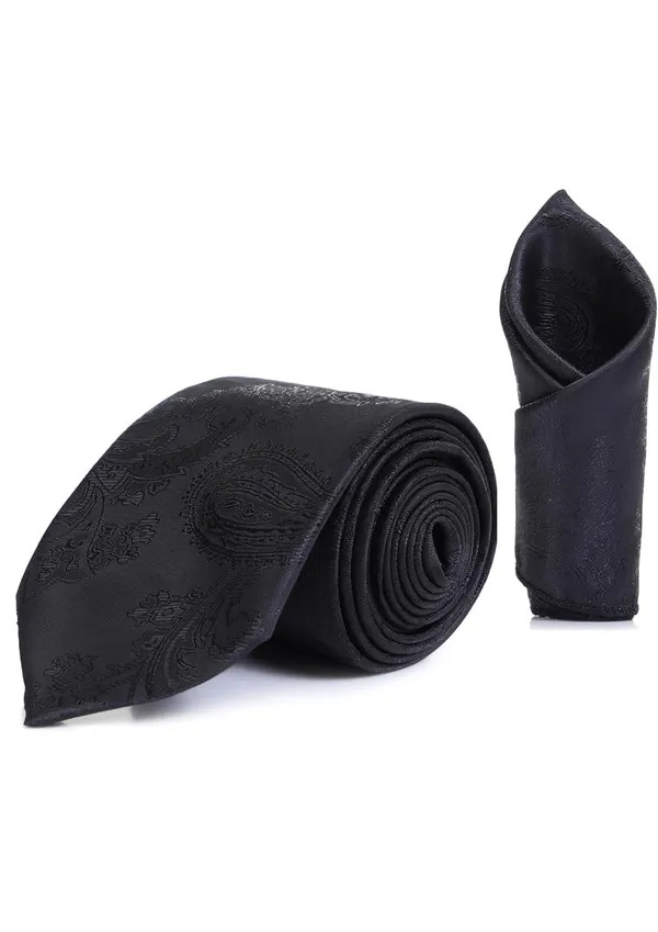 Necktie_With_Pocket_Square_&_TiePin_Silver_Plated_Jacquard_Self-Design_Stylish_Combo_Set_Available_in_16_Elegant_Colors