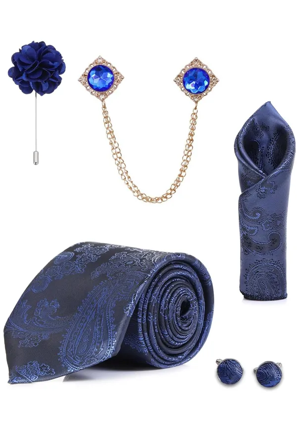 Premium_Men_Navy_Blue_Tie_Combo_Set_|_Necktie,_Pocket_Square,_Brooch,_Lapel_Pin_&_Cufflinks_|_Wedding,_Party_&_Formal_Gift_Set_for_Men_(15_Colors_Available)
