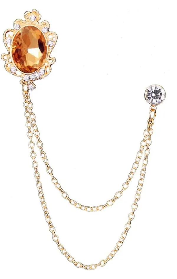 Voxon_Men's_Gem_Brooch_Lapel_Pin_Badge_Hanging_Chains_Collar_Brooches_Pin_for_Career_Suit_Tuxedo_of_Shirts_Tie_Hat_Scarf_for_Boyfriend_Father_Birthday_(Gold)