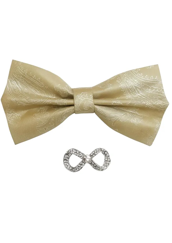 Random_stripe_Men's_Bow_Ties_Pre-Tied_Style_Formal_Satin_Classic_Bowtie_for_jacquard_Self-Design_With_Brooch