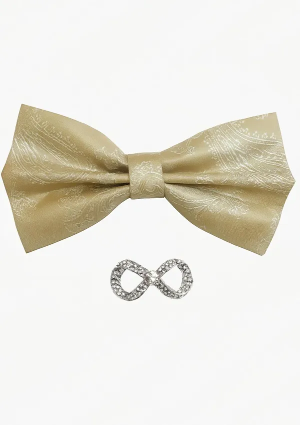 Random_stripe_Men's_Bow_Ties_Pre-Tied_Style_Formal_Satin_Classic_Bowtie_for_jacquard_Self-Design_With_Brooch