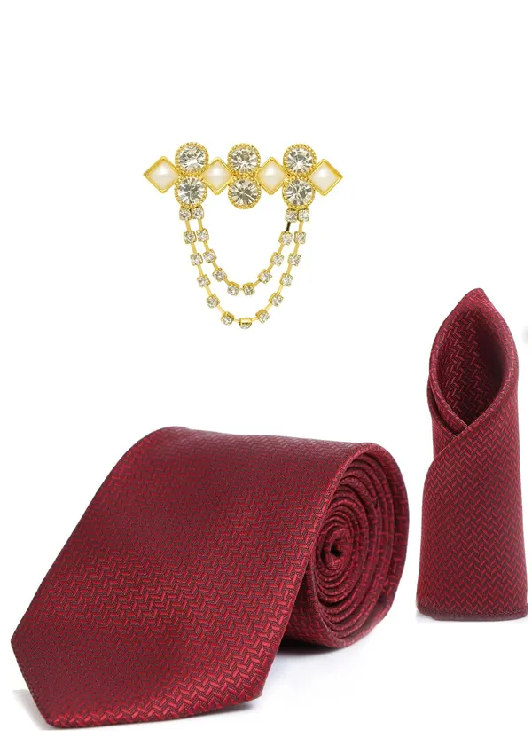 Complete_Combo_Set_�_Includes_1_Premium_Necktie,_1_Matching_Pocket_Square,_and_1_Stylish_Brooch_for_a_sharp_and_elegant_look_Micro_fiber