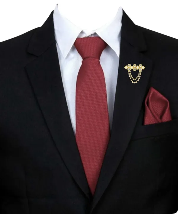Complete_Combo_Set_�_Includes_1_Premium_Necktie,_1_Matching_Pocket_Square,_and_1_Stylish_Brooch_for_a_sharp_and_elegant_look_Micro_fiber