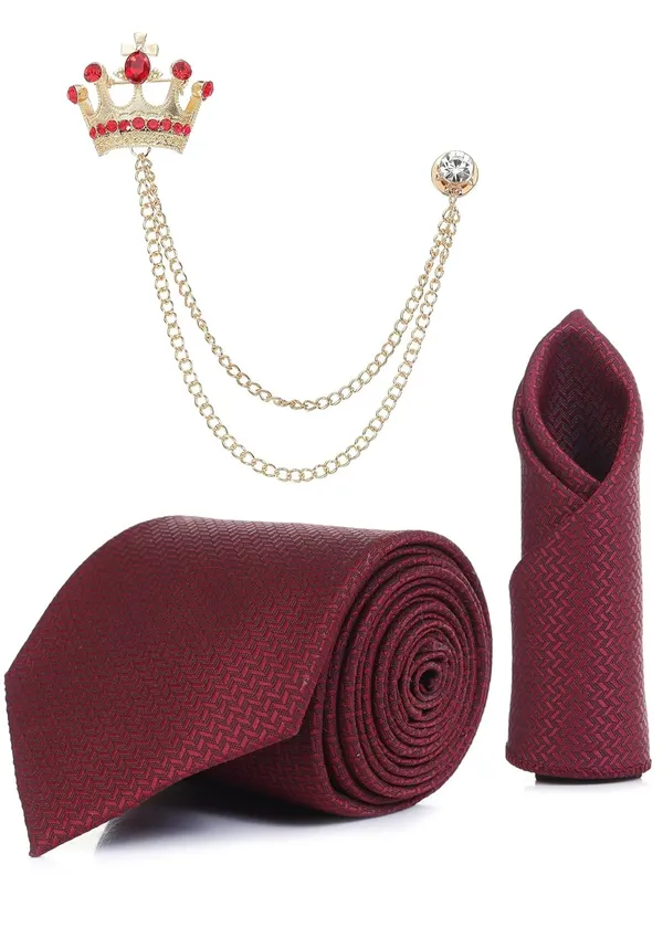 Premium_Men_Necktie,_Pocket_Square_&_Brooch_Combo_Set_Formal_Wear_�_Available_in_9_Colors