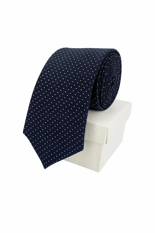 Random_Stripe_Necktie_For_Men_Micro_Fiber_Polka_Dots_Design_Fabric_Tie_with_Gifted_Box