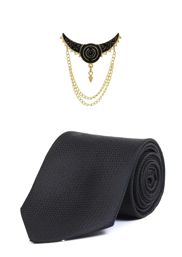 Classic_Men_Necktie_with_Brooch_|Premium_Textured_Tie_for_Wedding,_Party_&_Office_|_9_Elegant_Colors