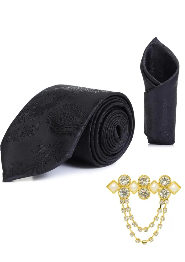 Men_Premium_Necktie,_Pocket_Square_&_Brooch_Combo_16_Colors_Gift_Set