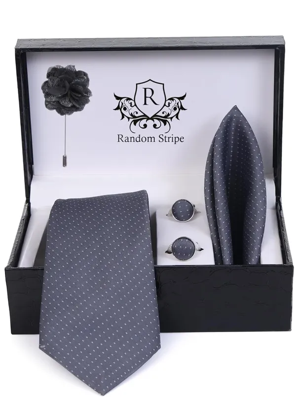Random_Stripe_Premium_Necktie_Gift_Set_for_Men_Tie,_Pocket_Square,_Cufflinks_&_Brooch_Formal_Wear_(9_Colors)
