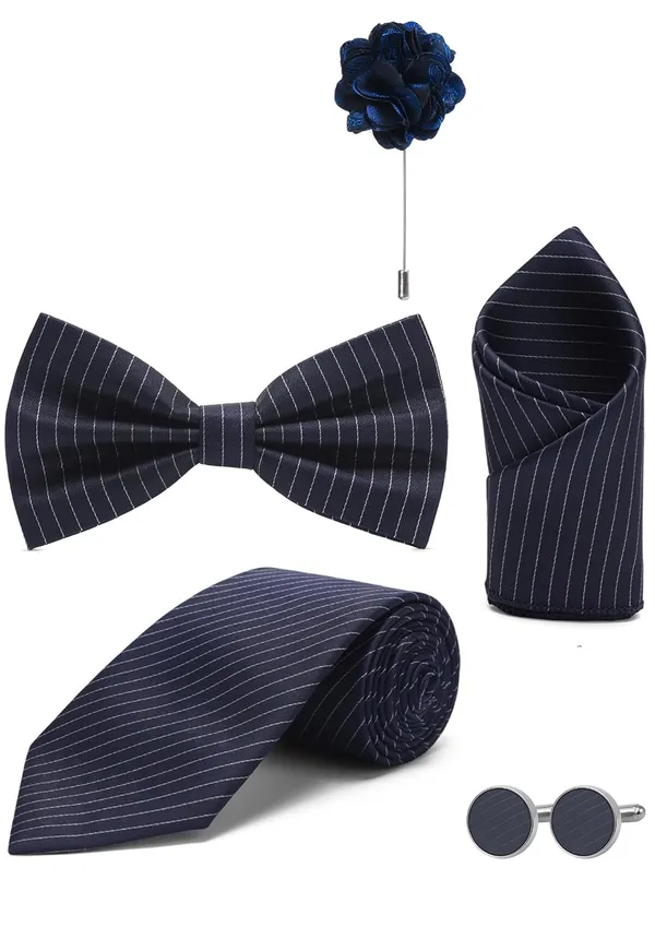 Random_Stripe_Necktie,_Bow_Tie,_Pocket_Square,_Lapel_Pin_&_Cufflinks_Formal_Wear_Accessories_(Available_in_7_Colors)