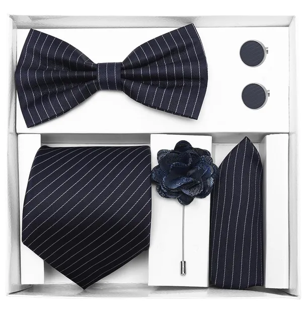 Random_Stripe_Necktie,_Bow_Tie,_Pocket_Square,_Lapel_Pin_&_Cufflinks_Formal_Wear_Accessories_(Available_in_7_Colors)