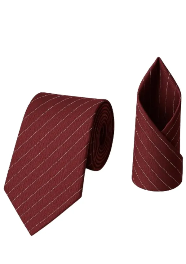 Random_Stripe_Men_Classic_Business_&_wedding_Necktie_Pocket_Square_Set_Microfiber_Fabric_(1_Tie_1_Hankey_1_Gifted_paper_box)