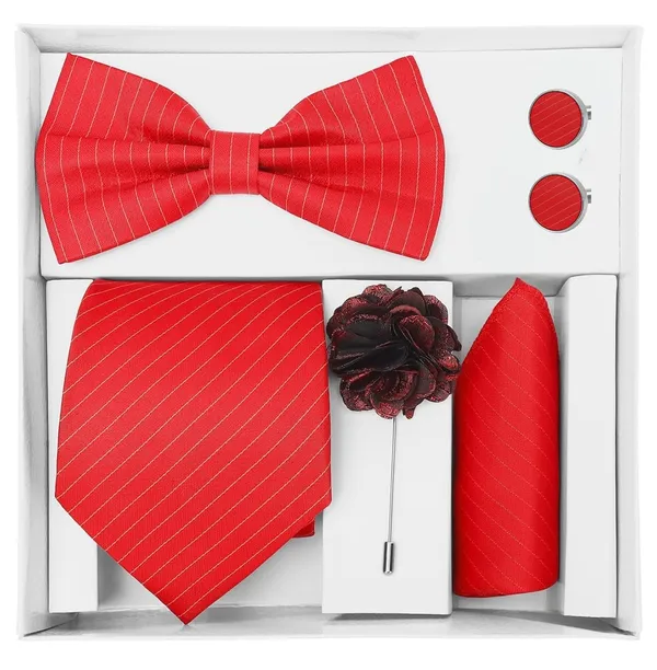 Random_Stripe_Necktie,_Bow_Tie,_Pocket_Square,_Lapel_Pin_&_Cufflinks_Formal_Wear_Accessories_(Available_in_7_Colors)