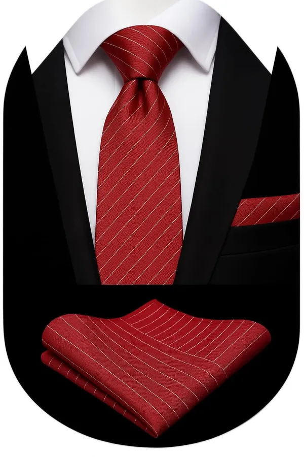 Random_Stripe_Men_Classic_Business_&_wedding_Necktie_Pocket_Square_Set_Microfiber_Fabric_(1_Tie_1_Hankey_1_Gifted_paper_box)