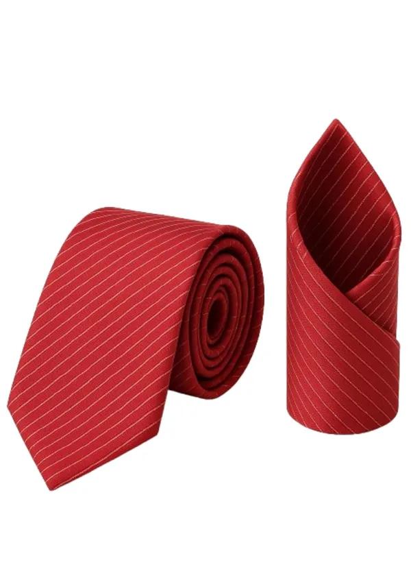 Random_Stripe_Men_Classic_Business_&_wedding_Necktie_Pocket_Square_Set_Microfiber_Fabric_(1_Tie_1_Hankey_1_Gifted_paper_box)