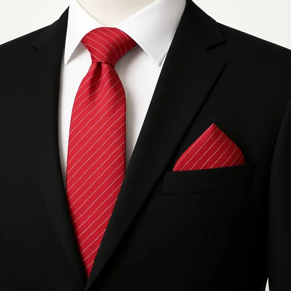 Random_Stripe_Men_Classic_Business_&_wedding_Necktie_Pocket_Square_Set_Microfiber_Fabric_(1_Tie_1_Hankey_1_Gifted_paper_box)