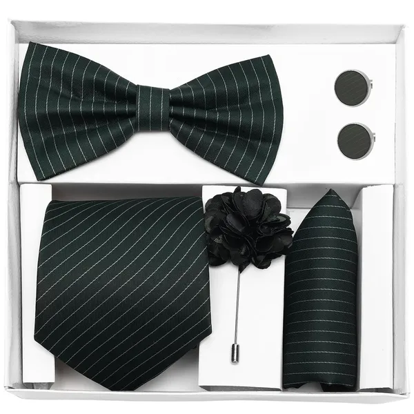 Random_Stripe_Necktie,_Bow_Tie,_Pocket_Square,_Lapel_Pin_&_Cufflinks_Formal_Wear_Accessories_(Available_in_7_Colors)