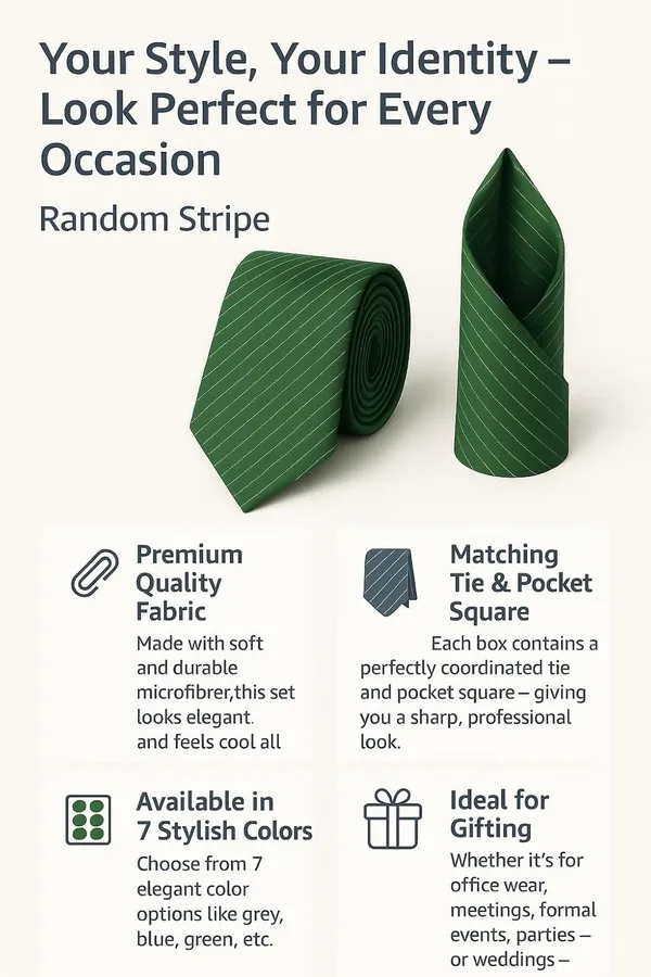 Random_Stripe_Men_Classic_Business_&_wedding_Necktie_Pocket_Square_Set_Microfiber_Fabric_(1_Tie_1_Hankey_1_Gifted_paper_box)
