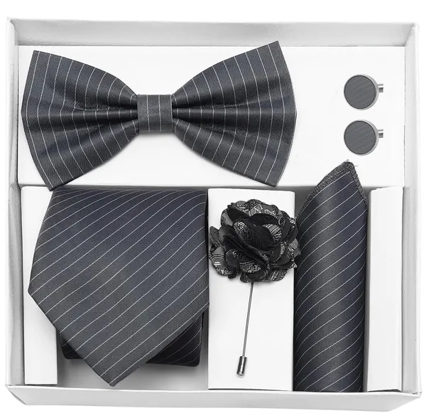 Random_Stripe_Necktie,_Bow_Tie,_Pocket_Square,_Lapel_Pin_&_Cufflinks_Formal_Wear_Accessories_(Available_in_7_Colors)