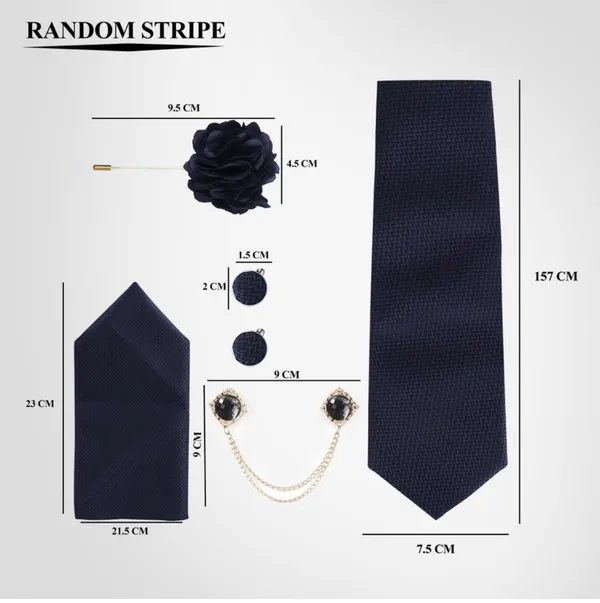 Random_Stripe_Mens_Tie_Set_Solid_Paisley_Silk_Striped_Necktie_for_Men_with_Cufflinks_Tie_and_Pocket_Square_Set_(Pack_of_6)