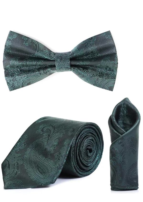 Men_Paisley_Necktie,_Bow_Tie_&_Pocket_Square_Set_�_13_Colors_Stylish_Paisley_Pattern_�_Classic_paisley_design_adds_luxury