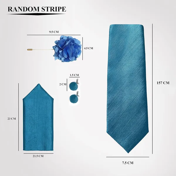 Necktie_Set_For_Men_Complete_Gift_Set_�_Includes_1_Necktie,_1_Pocket_Square,_1_Pair_of_Cufflinks_&_1_Brooch_�_all_in_matching_color.