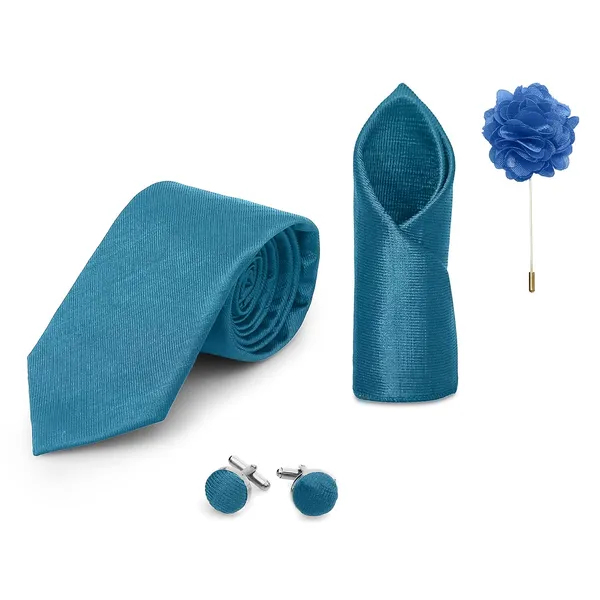 Necktie_Set_For_Men_Complete_Gift_Set_�_Includes_1_Necktie,_1_Pocket_Square,_1_Pair_of_Cufflinks_&_1_Brooch_�_all_in_matching_color.