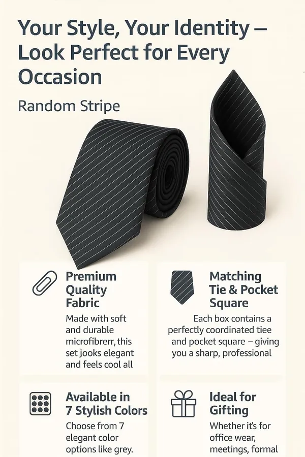 Random_Stripe_Men_Classic_Business_&_wedding_Necktie_Pocket_Square_Set_Microfiber_Fabric_(1_Tie_1_Hankey_1_Gifted_paper_box)
