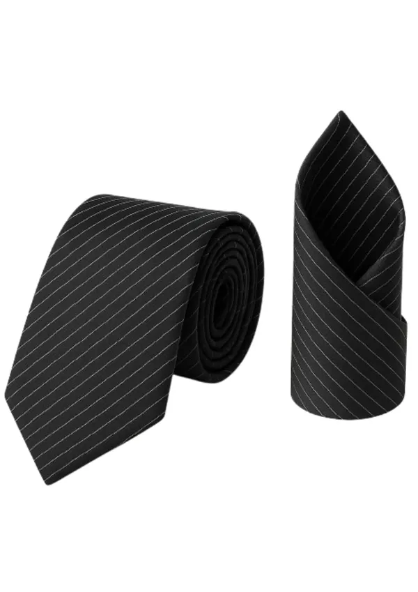 Random_Stripe_Men_Classic_Business_&_wedding_Necktie_Pocket_Square_Set_Microfiber_Fabric_(1_Tie_1_Hankey_1_Gifted_paper_box)