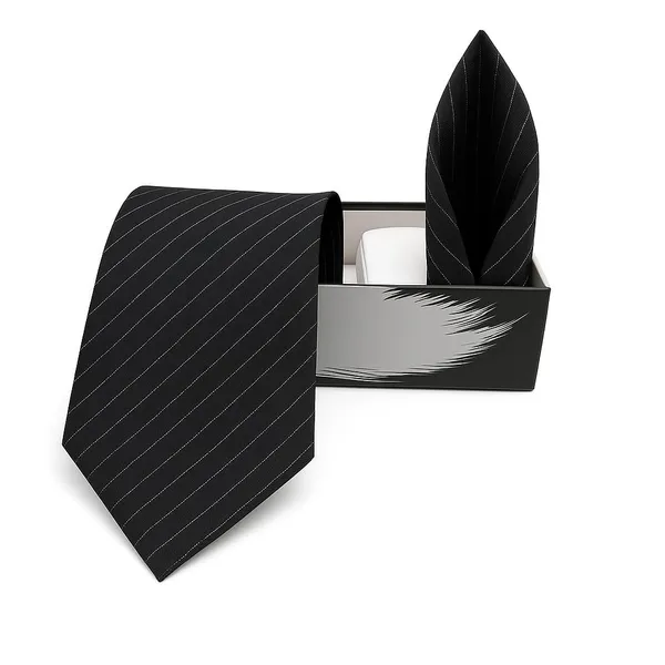 Random_Stripe_Men_Classic_Business_&_wedding_Necktie_Pocket_Square_Set_Microfiber_Fabric_(1_Tie_1_Hankey_1_Gifted_paper_box)