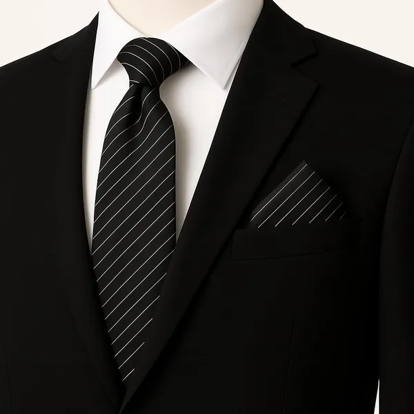 Random_Stripe_Men_Classic_Business_&_wedding_Necktie_Pocket_Square_Set_Microfiber_Fabric_(1_Tie_1_Hankey_1_Gifted_paper_box)