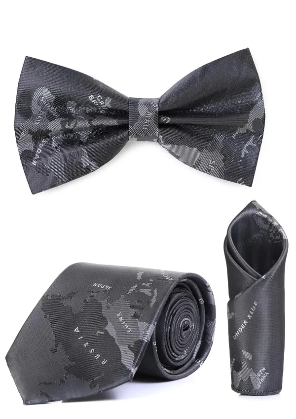 Men_Necktie,_Bow_Tie_&_Pocket_Square_Set_�_World_Map_Print_|_12_Colors_Complete_3-Piece_Set