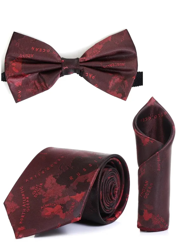 Men_Necktie,_Bow_Tie_&_Pocket_Square_Set_�_World_Map_Print_|_12_Colors_Complete_3-Piece_Set