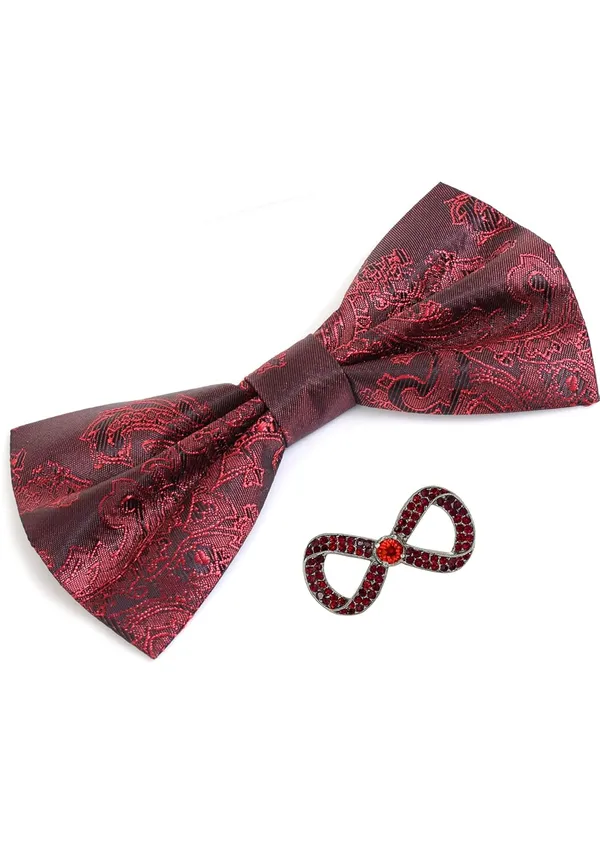 Random_Stripe_Men's_Bow_Ties_Pre-Tied_Style_Formal_Satin_Classic_Bowtie_for_Jacquard_with_Brooch