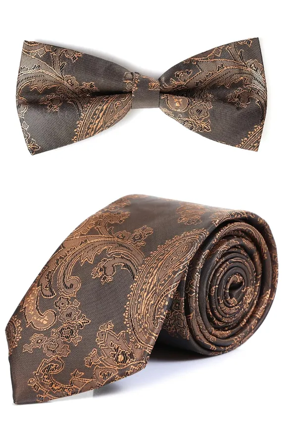 Premium_13_Colors_Paisley_Design_Men_Necktie_&_Bow_Tie_Combo