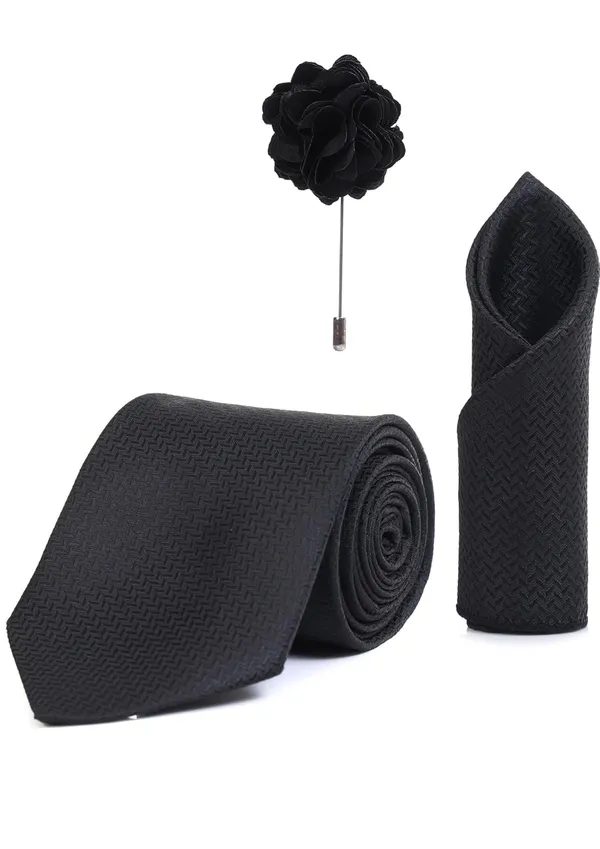 Random_Stripe_Necktie_For_Men_With_Pocket_Square_lapel_Pin_Flowar_(3_Items)