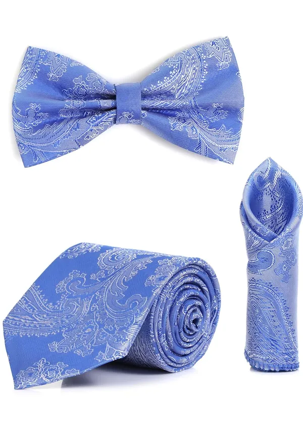 Men_Paisley_Necktie,_Bow_Tie_&_Pocket_Square_Set_�_13_Colors_Stylish_Paisley_Pattern_�_Classic_paisley_design_adds_luxury