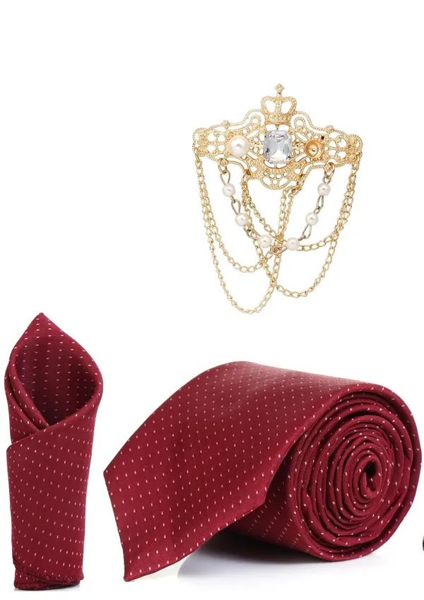 Tie_Set_For_Men_With_Stylish_Lapel_Brooch_&_Pocket_Square_Gifted_Box_(3_Items)_Formal_Combo