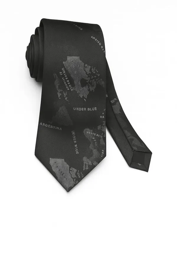 Random_Stripe_Men_Necktie_With_Gifted_Box_World_Map_Self_design_Tie